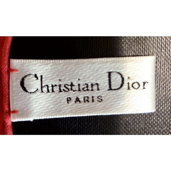 Christian Dior Red and Orange Silk Scarf 25×25 - Picture 7 of 8